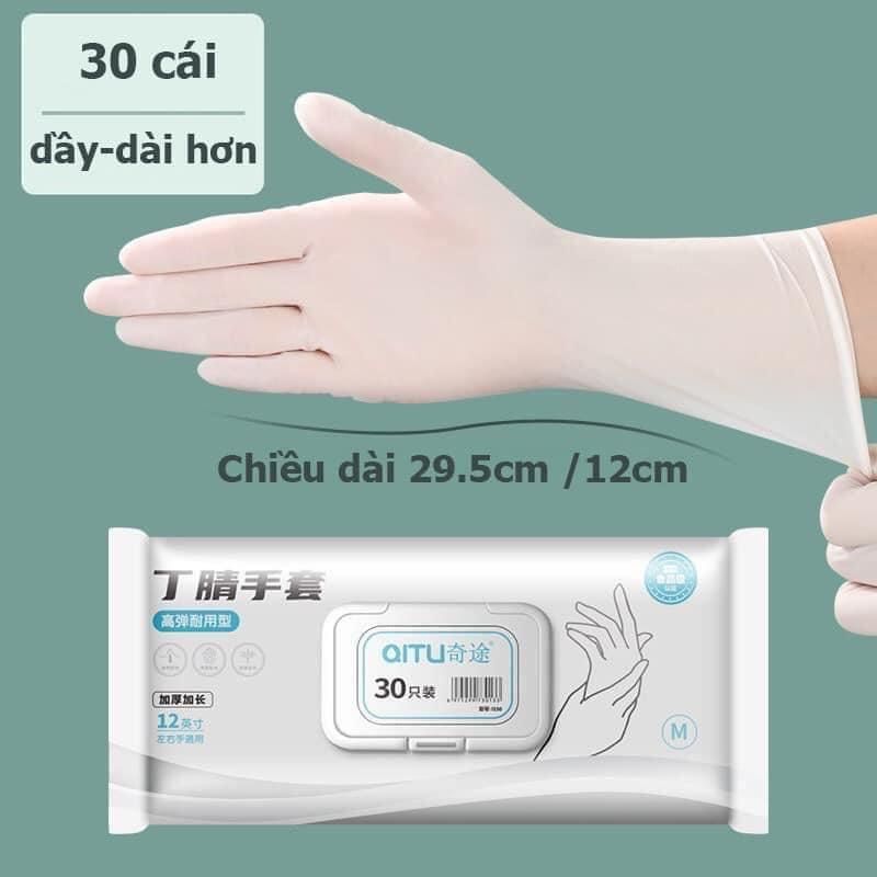 GĂNG TAY CAO SU BEESURG bịch 30C 